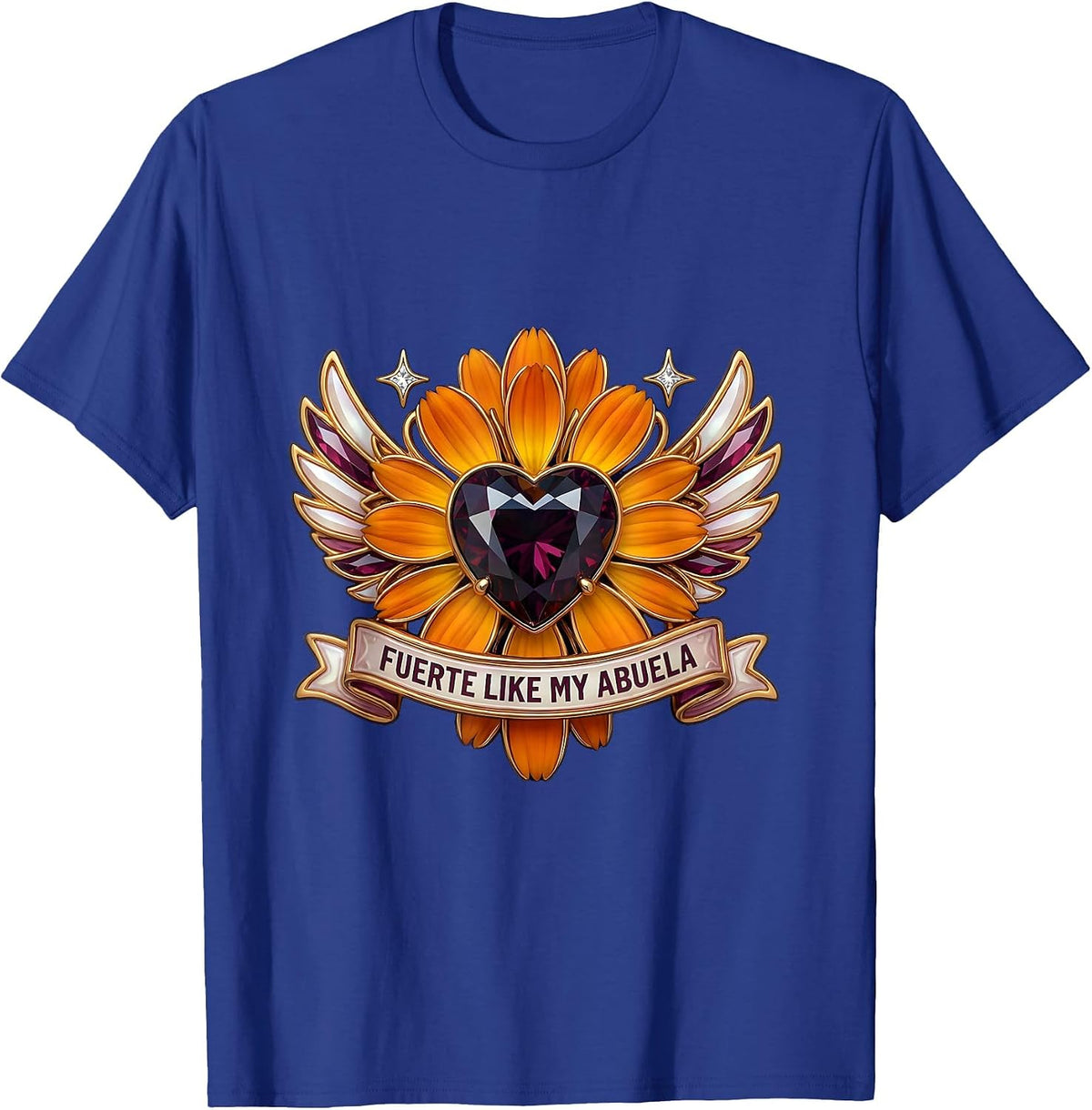 Fuerte Like My Abuela Mexican Pride Design T-Shirt - Royal Blue