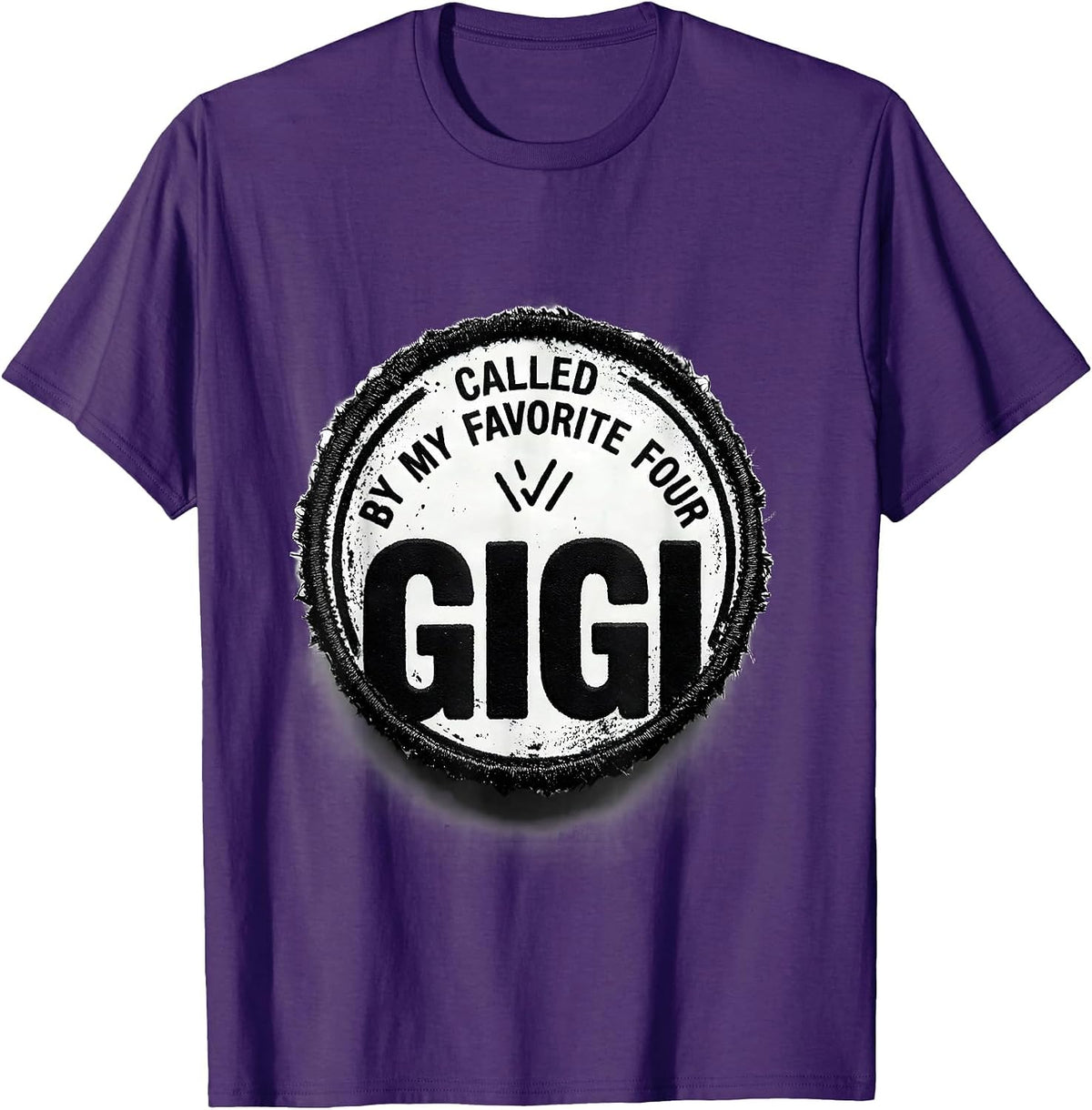 Men's Called Gigi By My Favorite Four Rubber Stamp Grandma Gift T-Shirt - Purple
