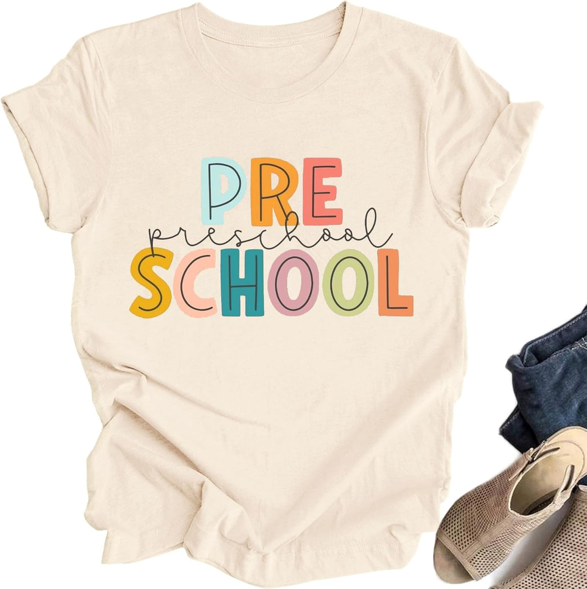 Teacher Tshirt Women First Day of School Shirt Back to School Outfit - 0pr-apricot