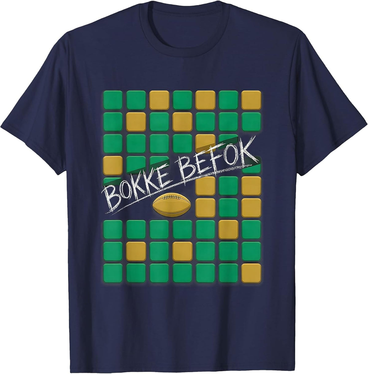 Men's Bokke Befok South African Rugby Bokke Fan Pride T-Shirt - Navy Blue