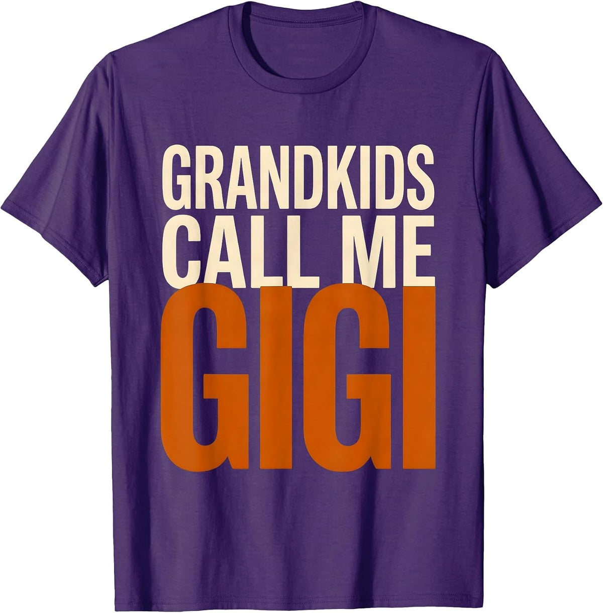 Grandkids Call Me Gigi Grandma Design T-Shirt - Purple