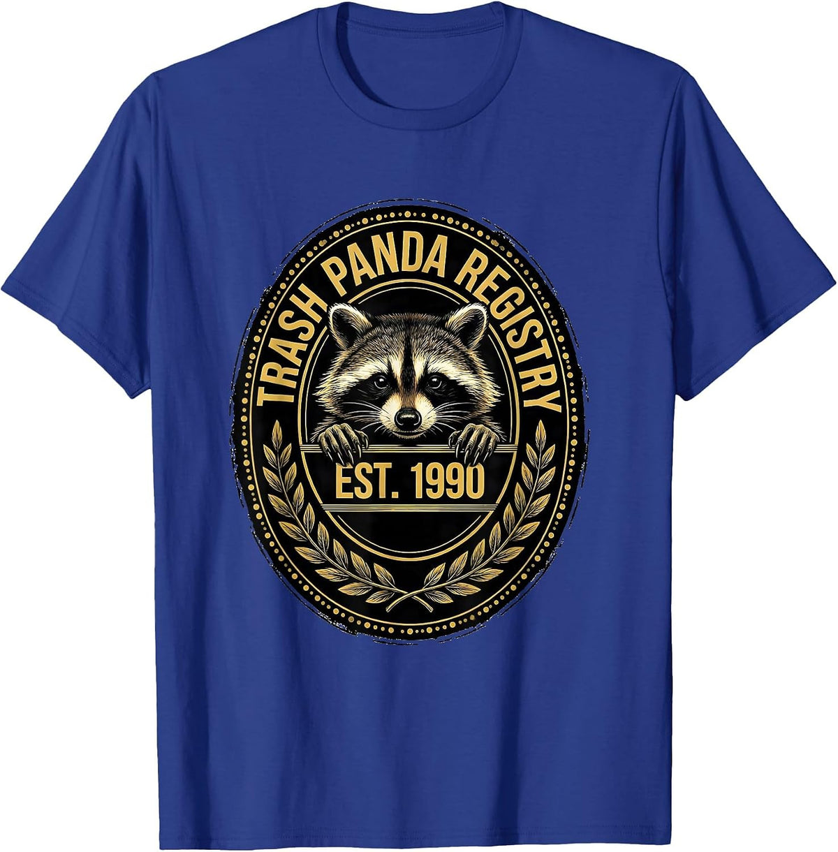 Men's Trash Panda Registry Est. 1990 Funny Raccoon Birthday Gift T-Shirt - Royal Blue