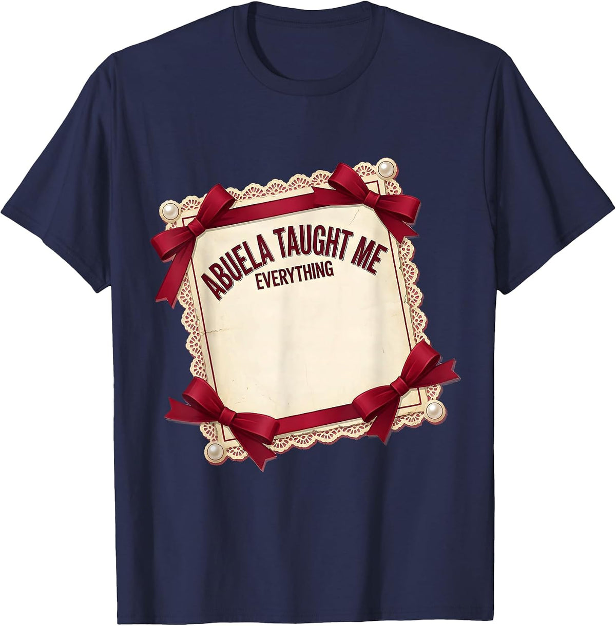 Men's Abuela Taught Me Everything Puerto Rican Pride T-Shirt - Navy Blue