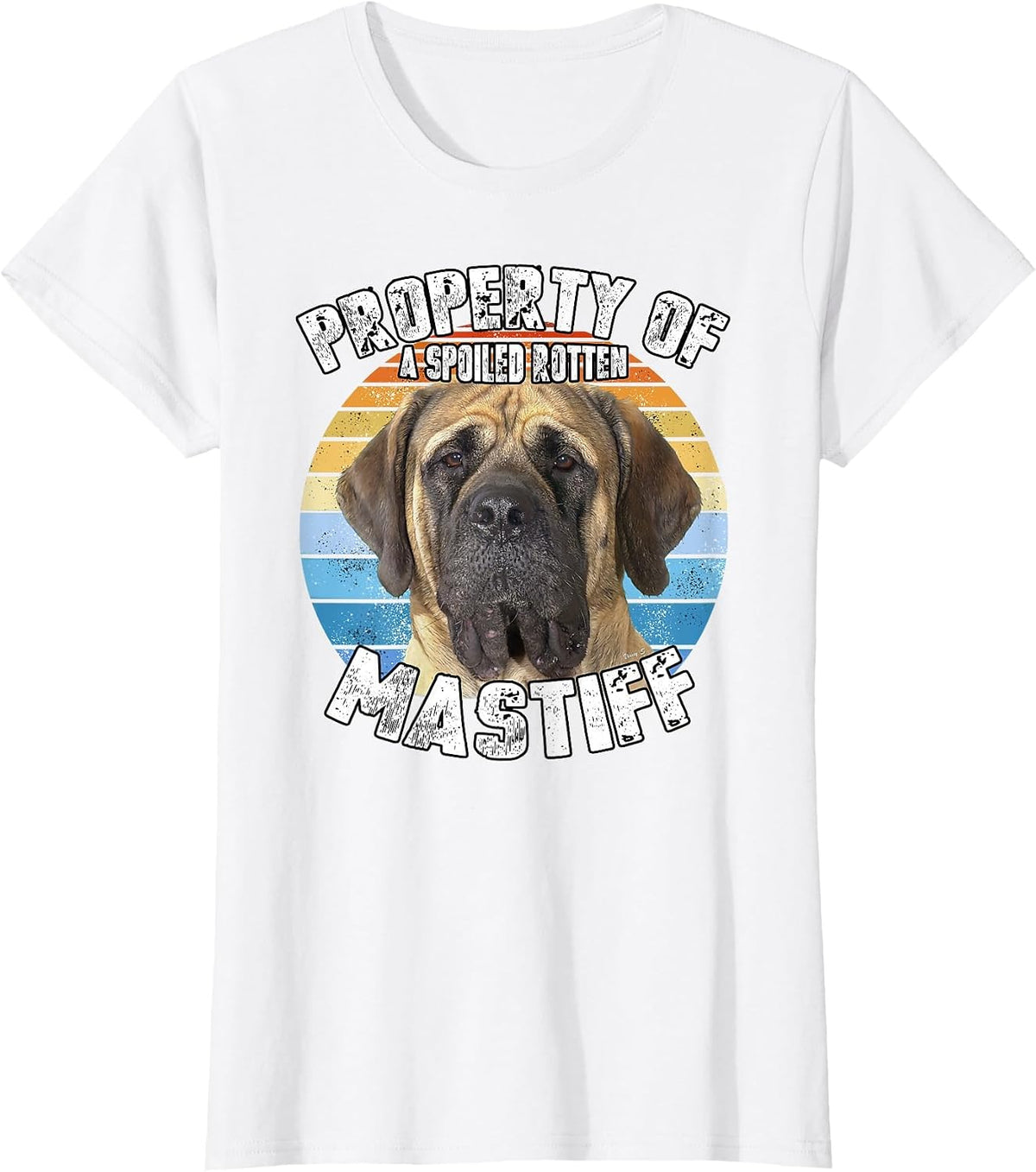 Mastiff Retro Property of T-Shirt - White