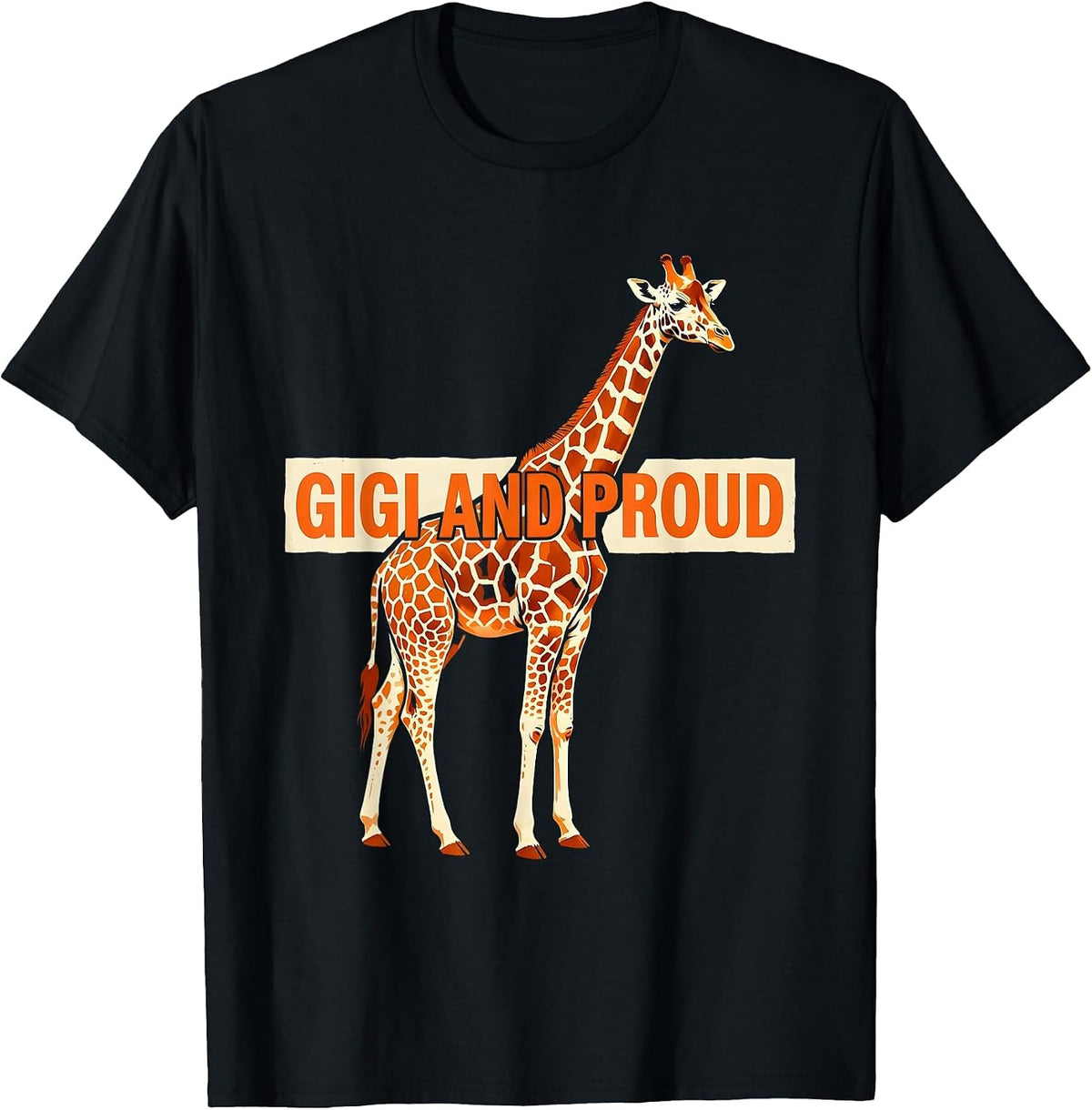 Men's Gigi and Proud Grandma Pride Design T-Shirt - Black