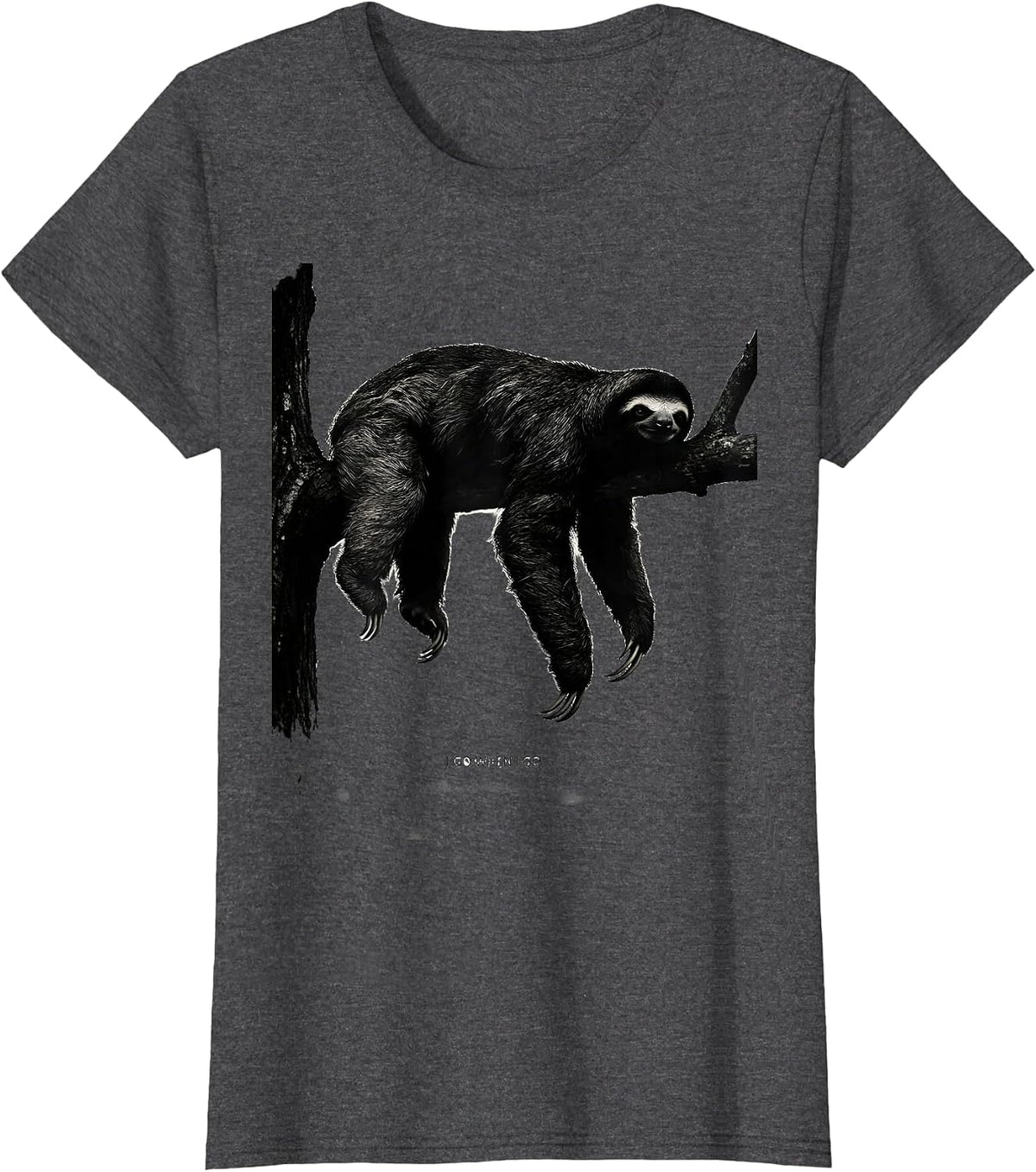 Women's I Go When I Go Funny Sloth Lover Lazy Humor Gift T-Shirt - Dark Heather Grey