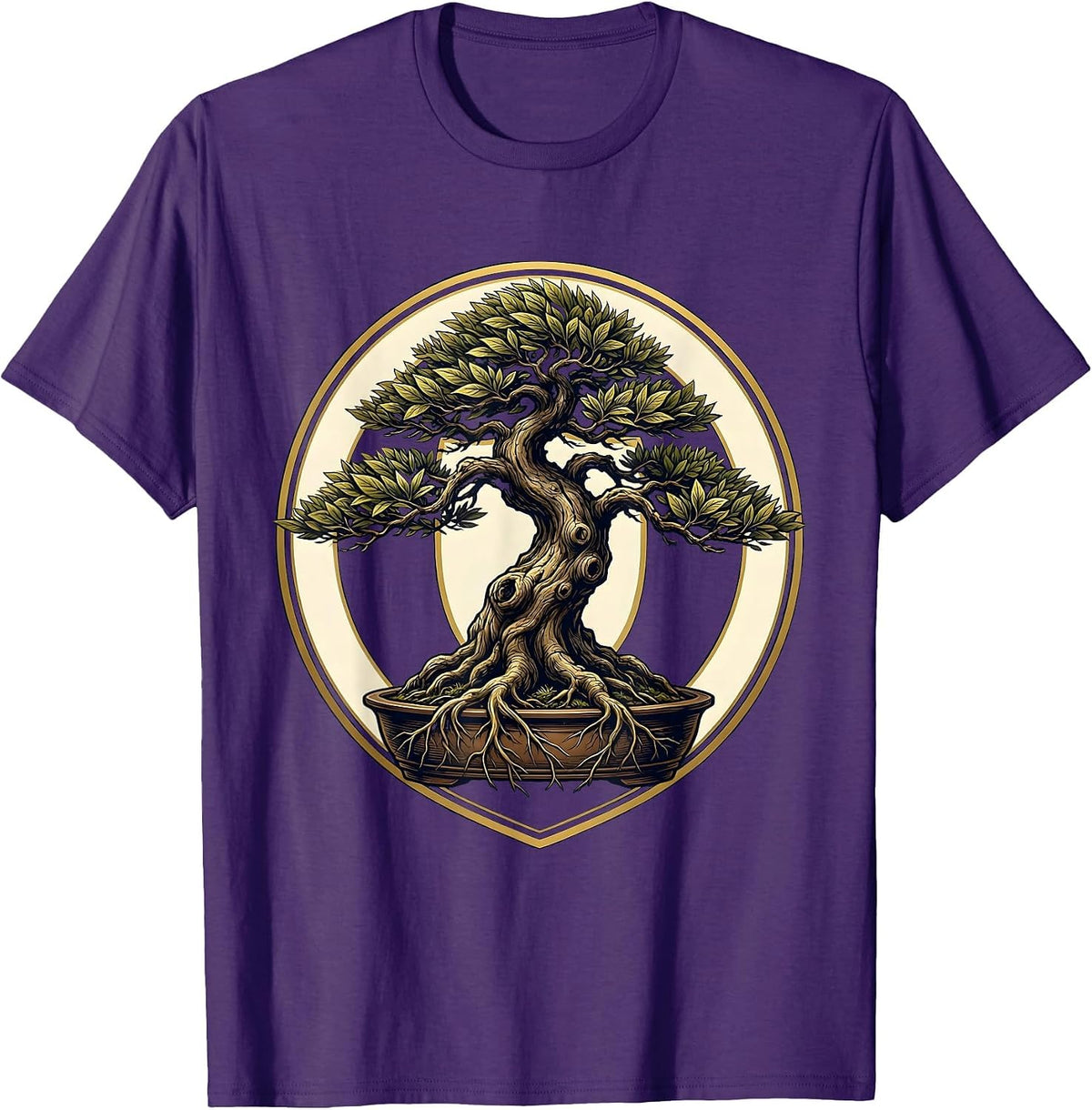Bonsai Pruning Scars Progress Over Perfection Art T-Shirt - Purple
