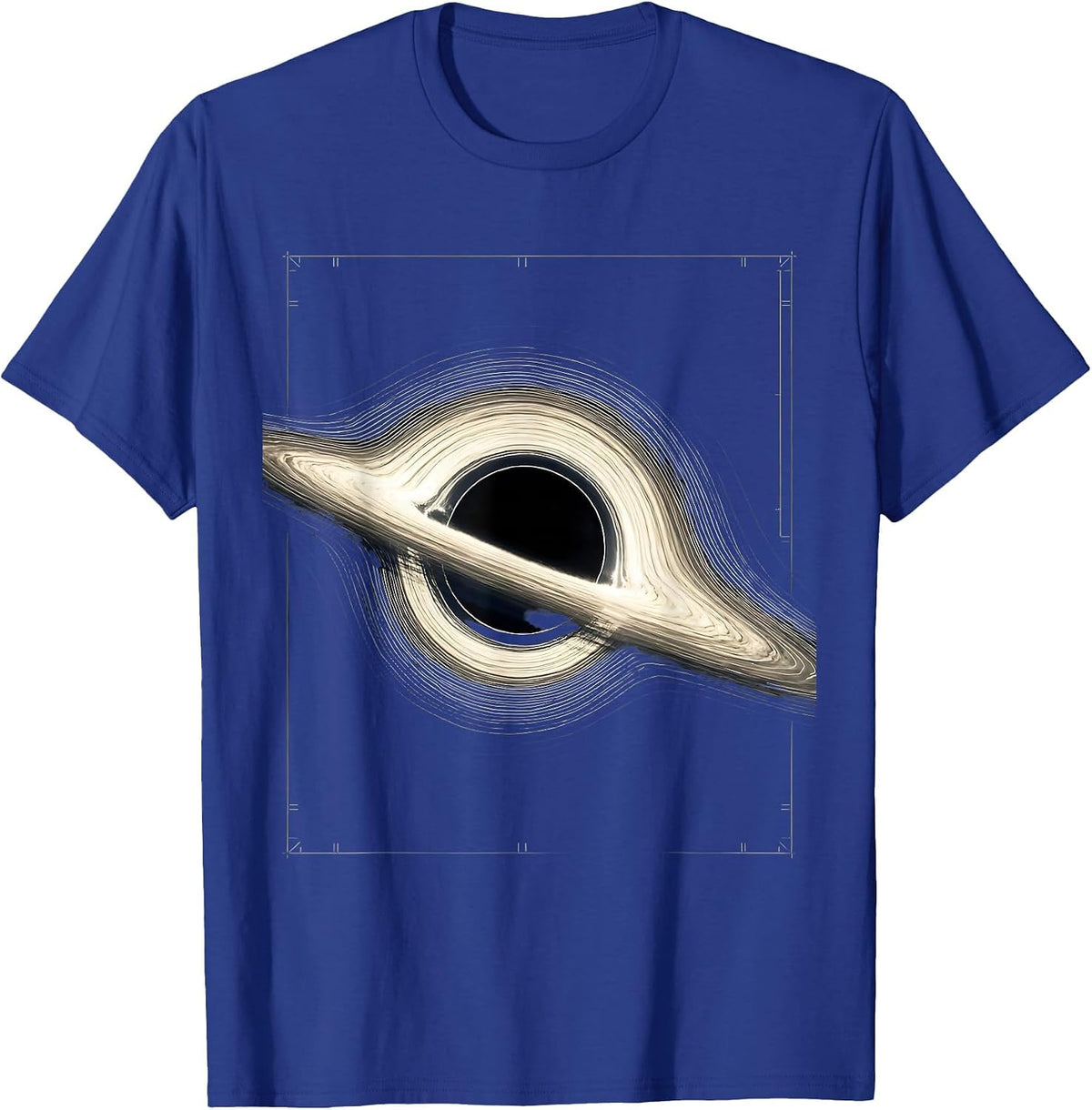 Men's Black Hole Horizon Physics Astrophysicist Science Lover T-Shirt - Royal Blue