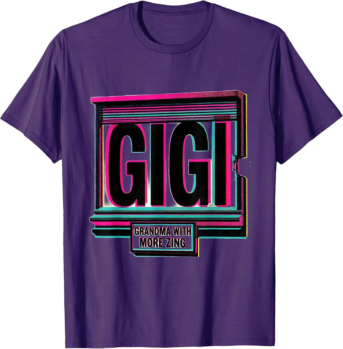 Men's Gigi Grandma With More Zing Funny Grandmother Gift T-Shirt - Purple