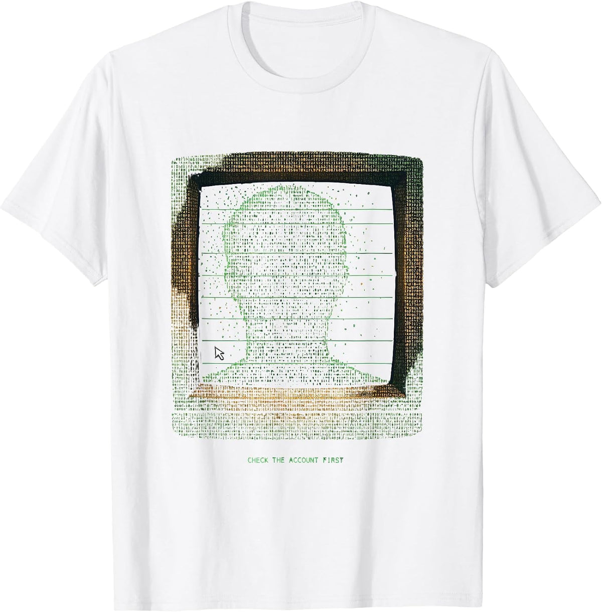 Check The Account First Funny IT Support Programmer Tech T-Shirt, Men, White, Small - As Pictured