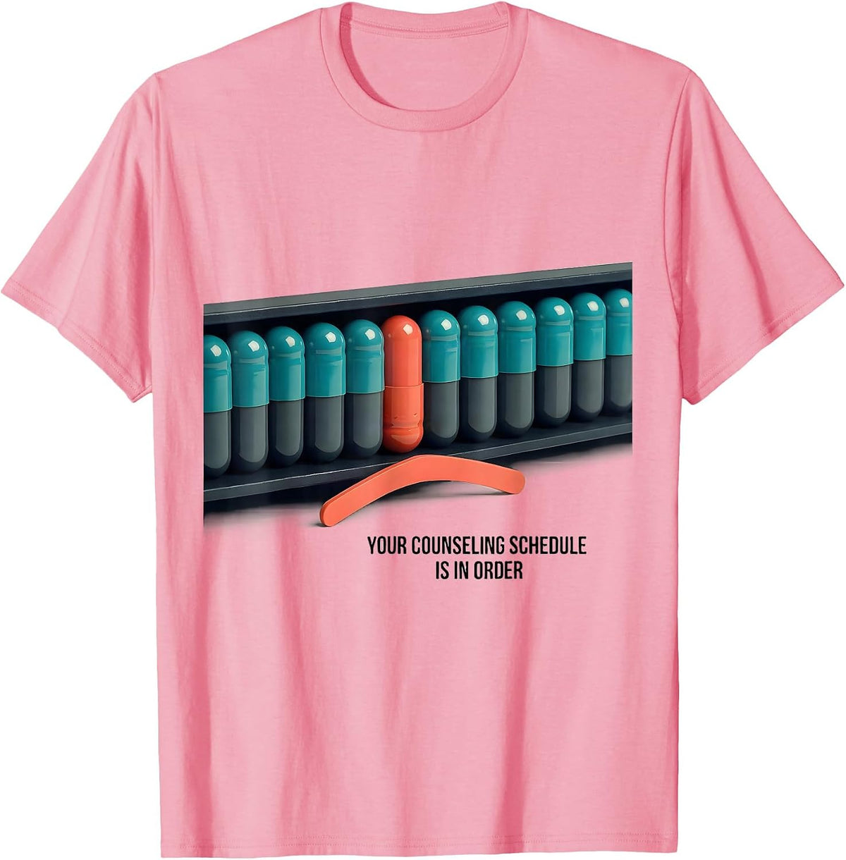 Men's Your Counseling Schedule Is In Order Midcentury Modern T-Shirt - Pink