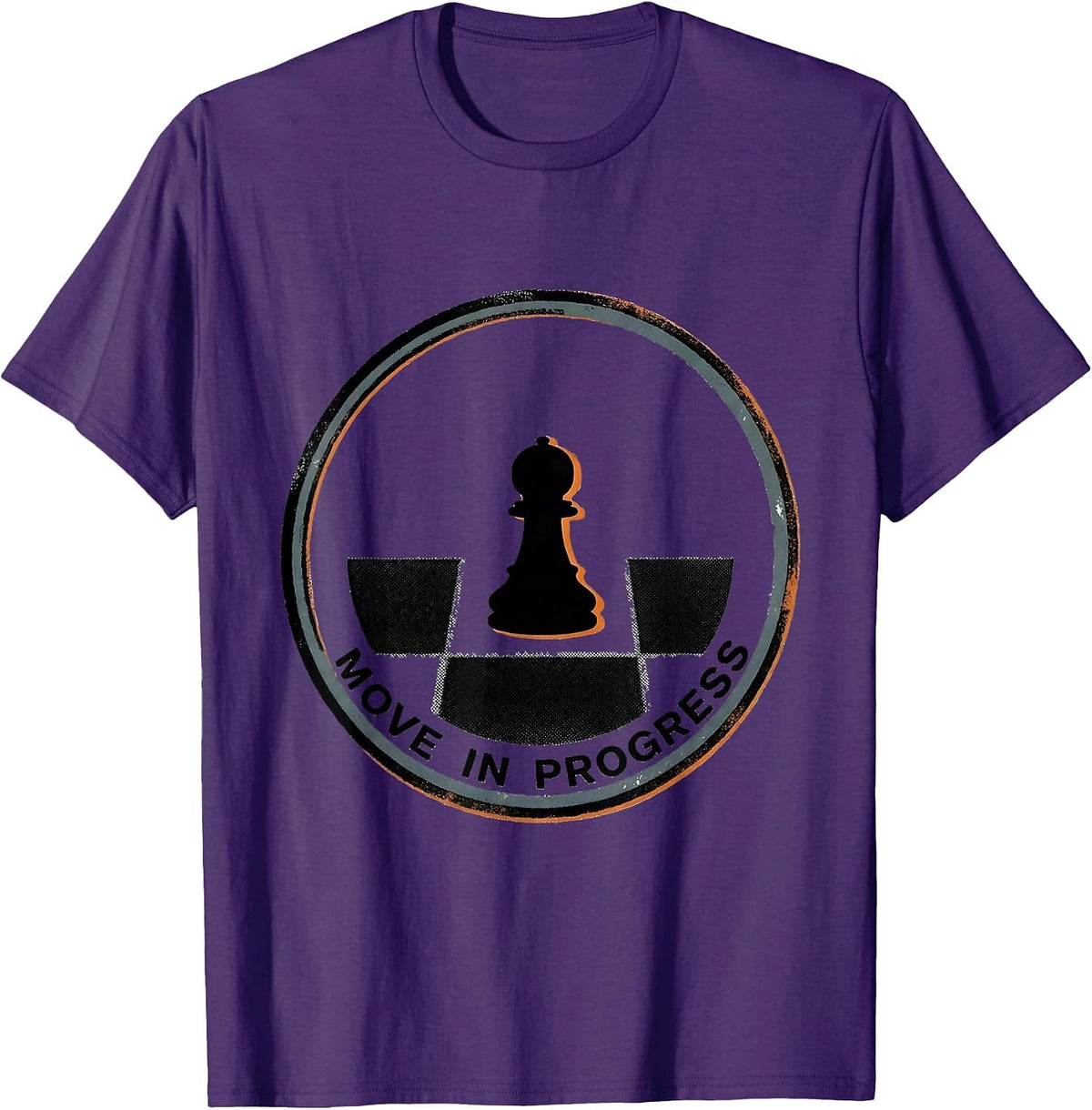 Move In Progress Funny Chess Player Gift Chess Lover Humor T-Shirt - Purple