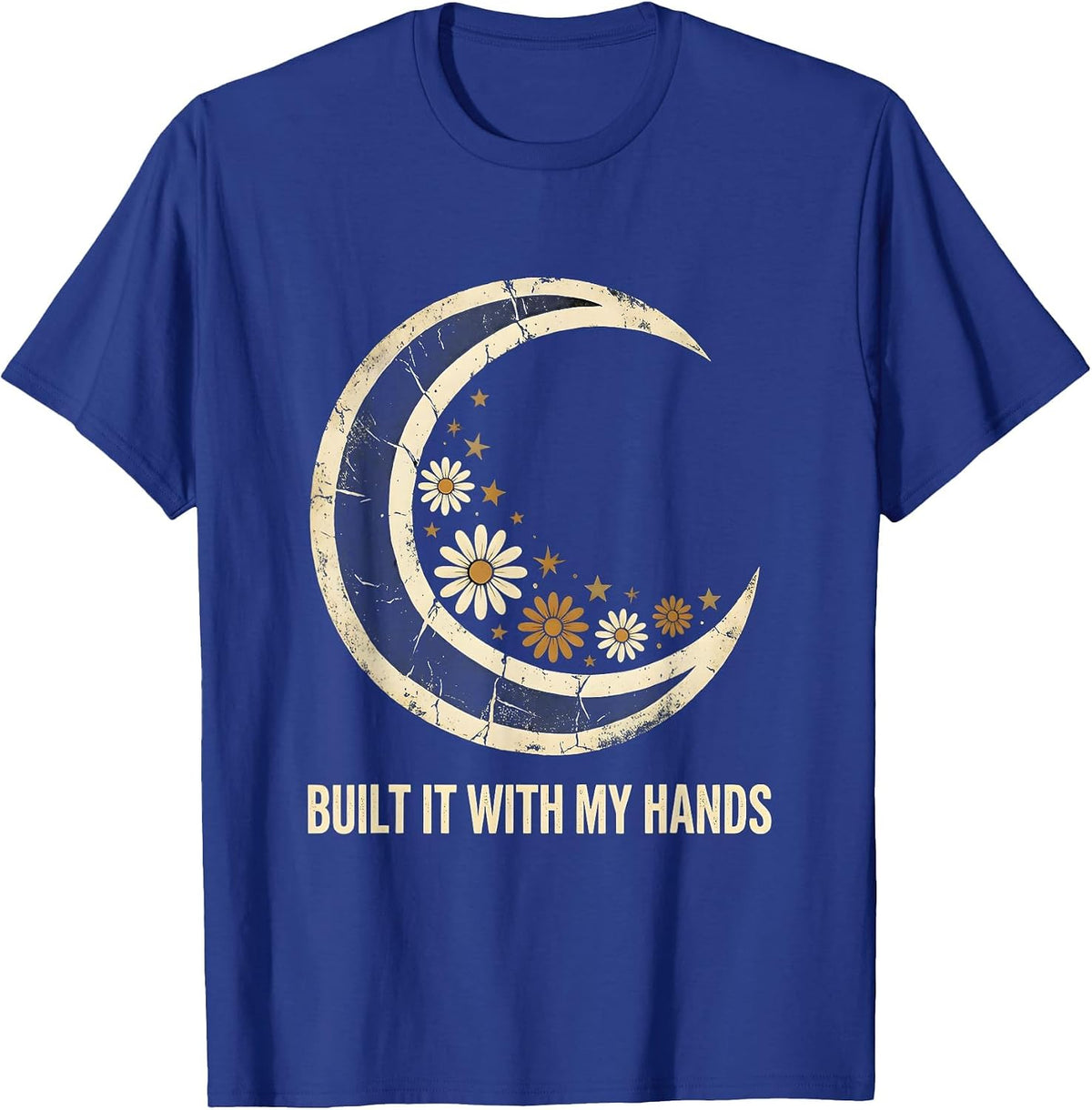 Built It With My Hands Mechanic Pride Design T-Shirt - Royal Blue