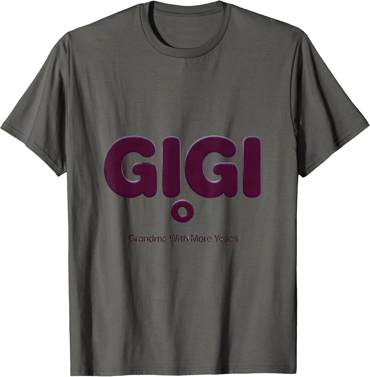 Men's Gigi Grandma With More Yeses Funny Grandmother Gift T-Shirt - Asphalt Grey