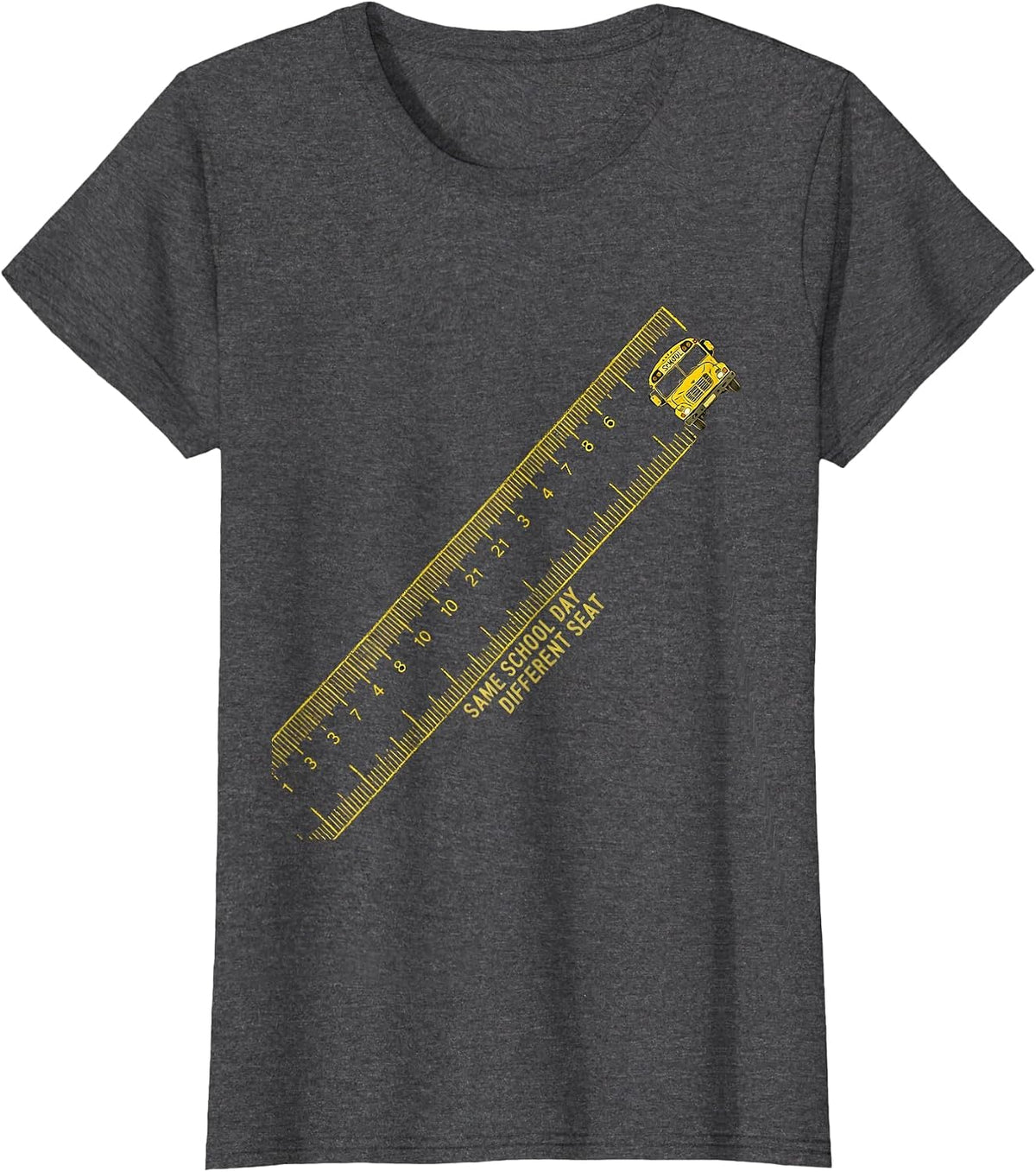 Women's Same School Day, Different Seat Funny School Bus Driver Gift T-Shirt - Dark Heather Grey