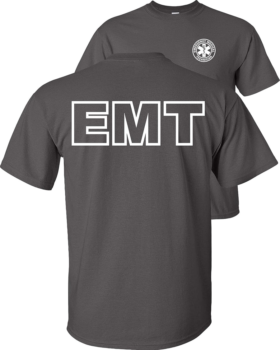 FAIR GAME EMT T-Shirt Emergency Medical Technician-Charcoal-XL - As Pictured