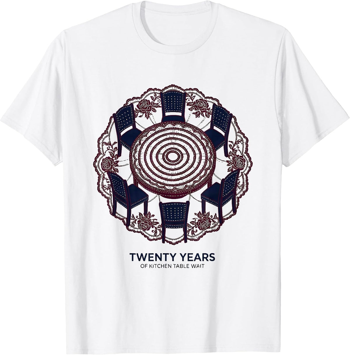 Men's Twenty Years Of Kitchen Table Wait Veteran Wife Hero Husband T-Shirt - White