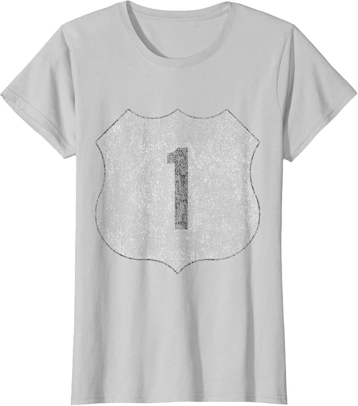 U.S. Route 1 T-Shirt T-Shirt - Silver Grey