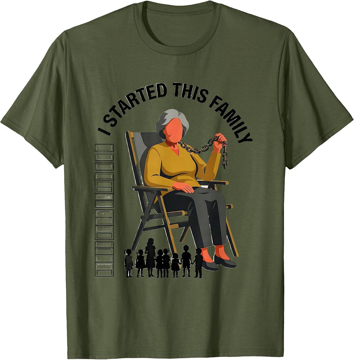 I Started This Family Funny Family Reunion Matching 2026 T-Shirt - Olive Green