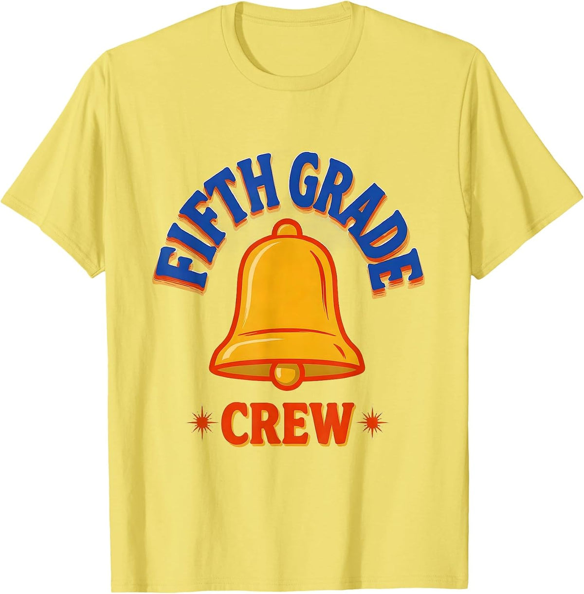 Men's Fifth Grade Crew Funny Teacher First Day of School Grade T-Shirt - Lemon Yellow