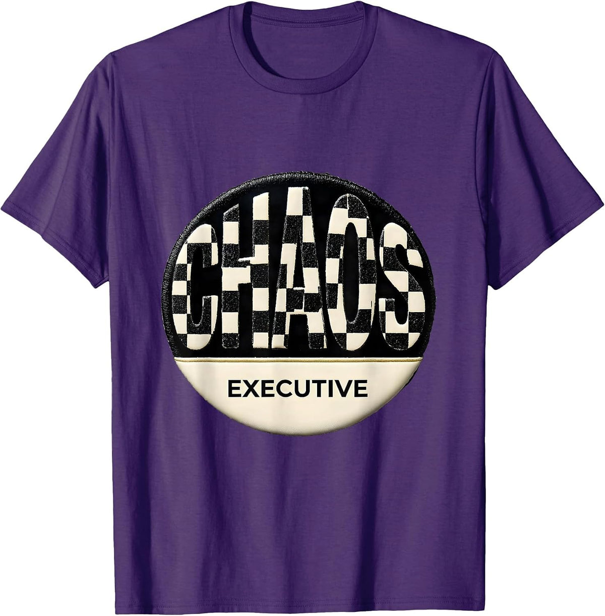 Chaos Executive Funny Sarcastic Humor T-Shirt - Purple
