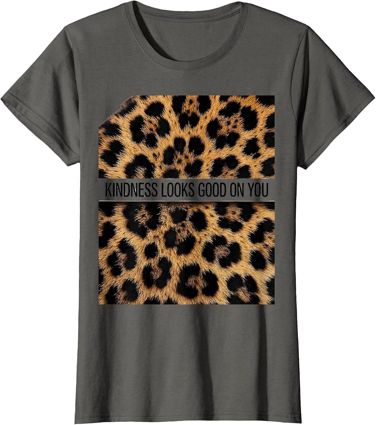Women's Kindness Looks Good On You Positivity Design T-Shirt - Asphalt Grey
