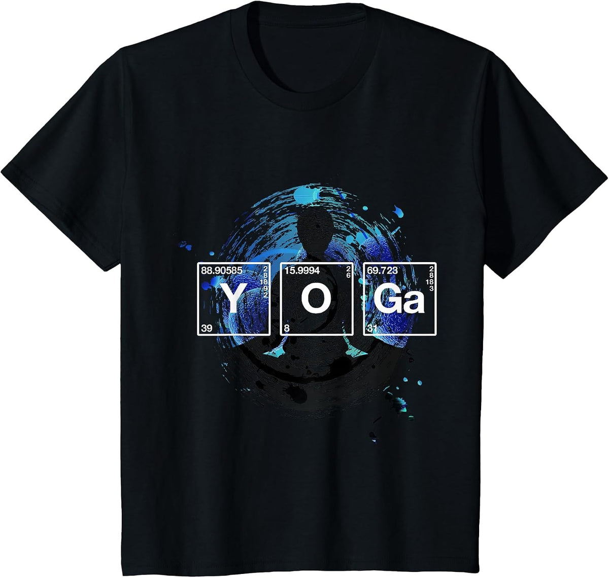 Yoga Chemistry Periodic Elements Table Fun T-Shirt - Black