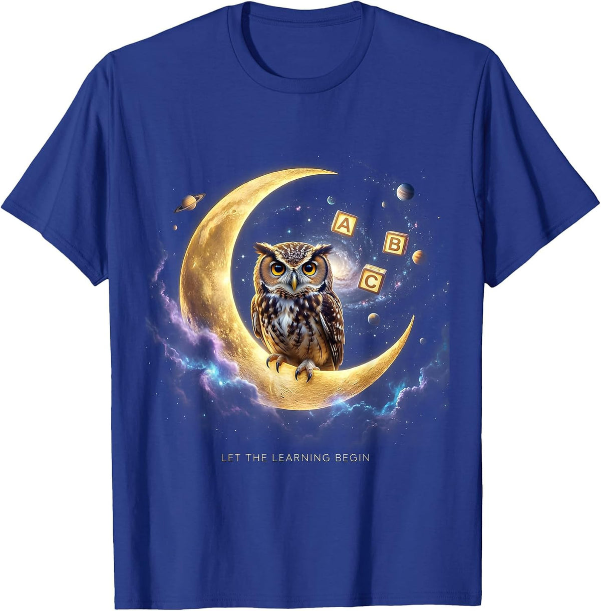 Let the Learning Begin First Day of Preschool Design T-Shirt - Royal Blue