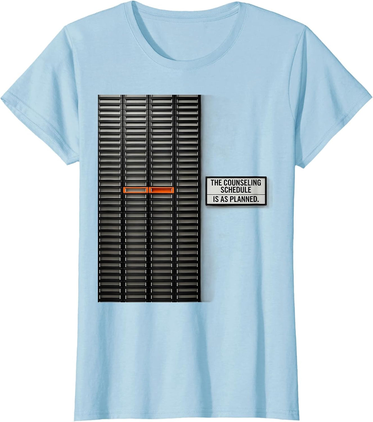 Women's The Counseling Schedule Is As Planned Groovy School T-Shirt - Baby Blue