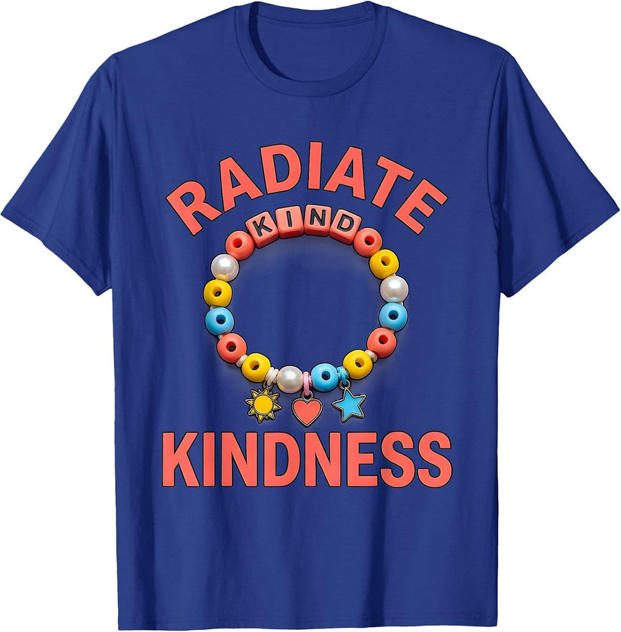 Radiate Kindness Inspirational Be Kind Design T-Shirt - Royal Blue