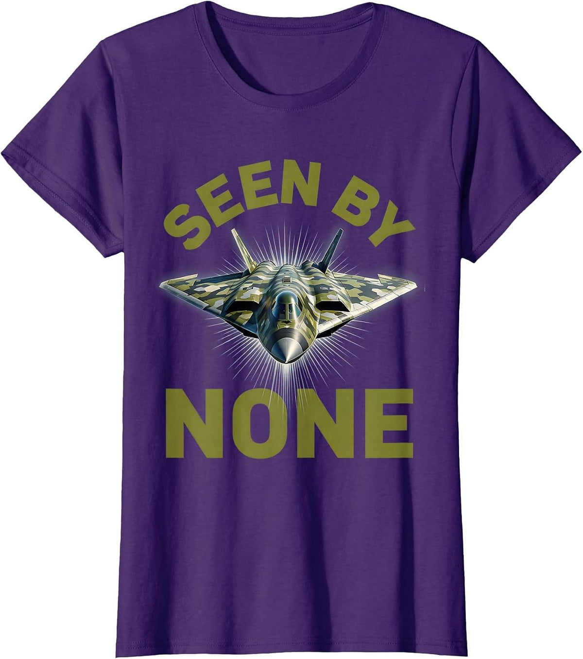 Women's Camo Seen by None Stealth Design T-Shirt - Purple