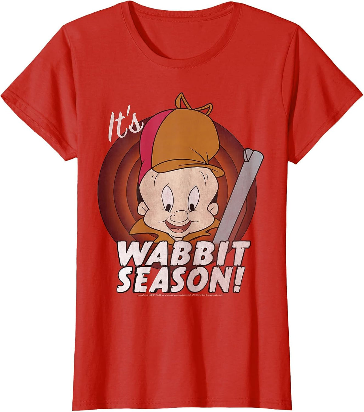 Looney Tunes Elmer Fudd It's Wabbit Season T-Shirt - Red