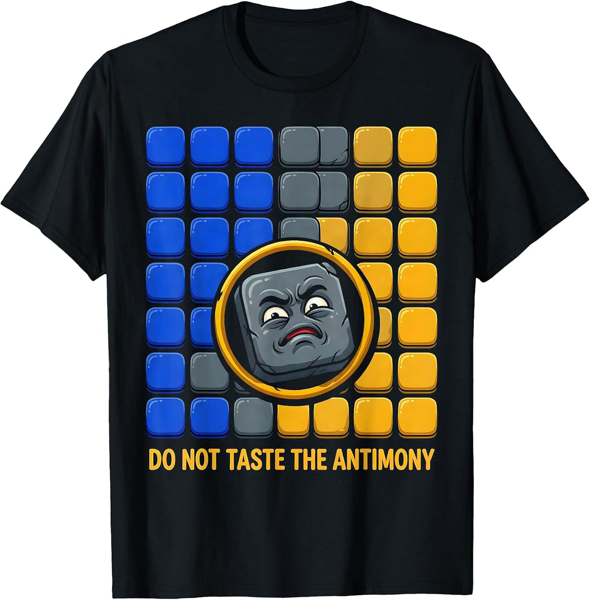 Men's Do Not Taste The Antimony Funny Periodic Table Chemistry T-Shirt - Black