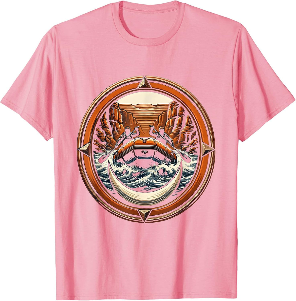 Grand Canyon Colorado River Whitewater Rafting T-Shirt - Pink
