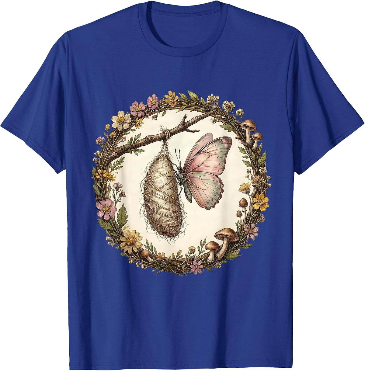 Preschool Teacher Butterfly Cocoon Art Design T-Shirt - Royal Blue
