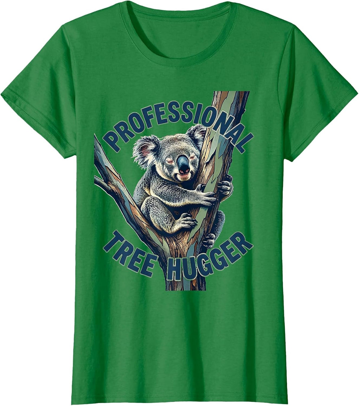 Professional Tree Hugger Funny Koala Animal Lover Humor T-Shirt - Kelly Green