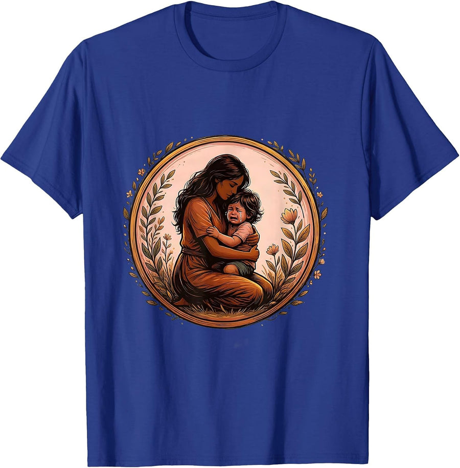 Kindness Compassion Comforting Child Illustration T-Shirt - Royal Blue