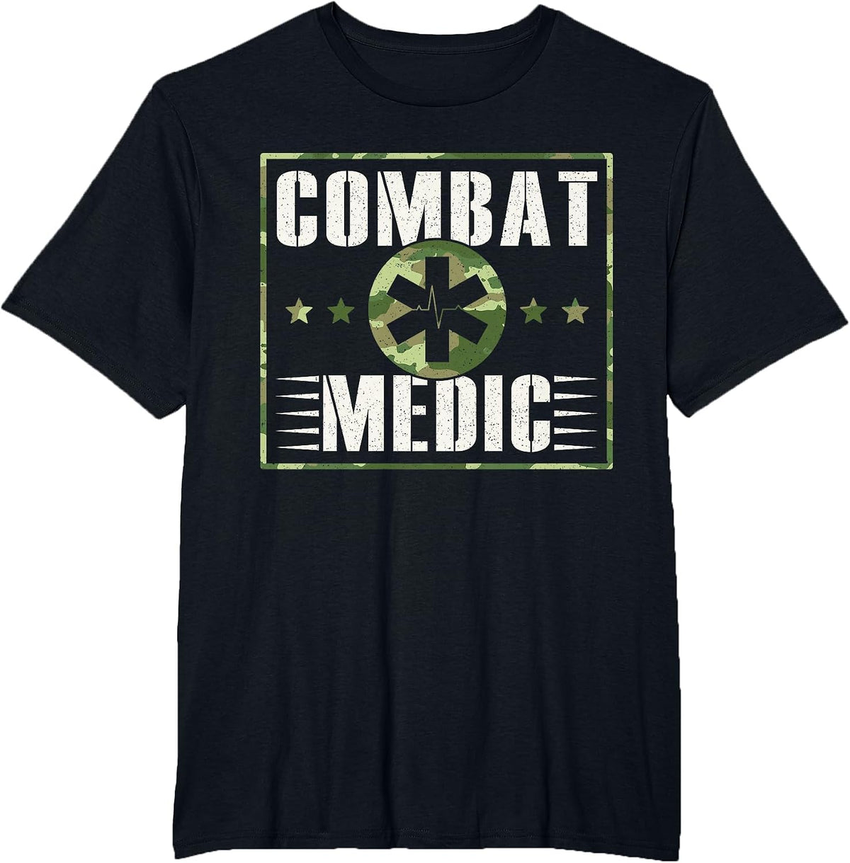 Combat Medic Soldier Veteran's Day Veterans Combat Veteran T-Shirt - Black