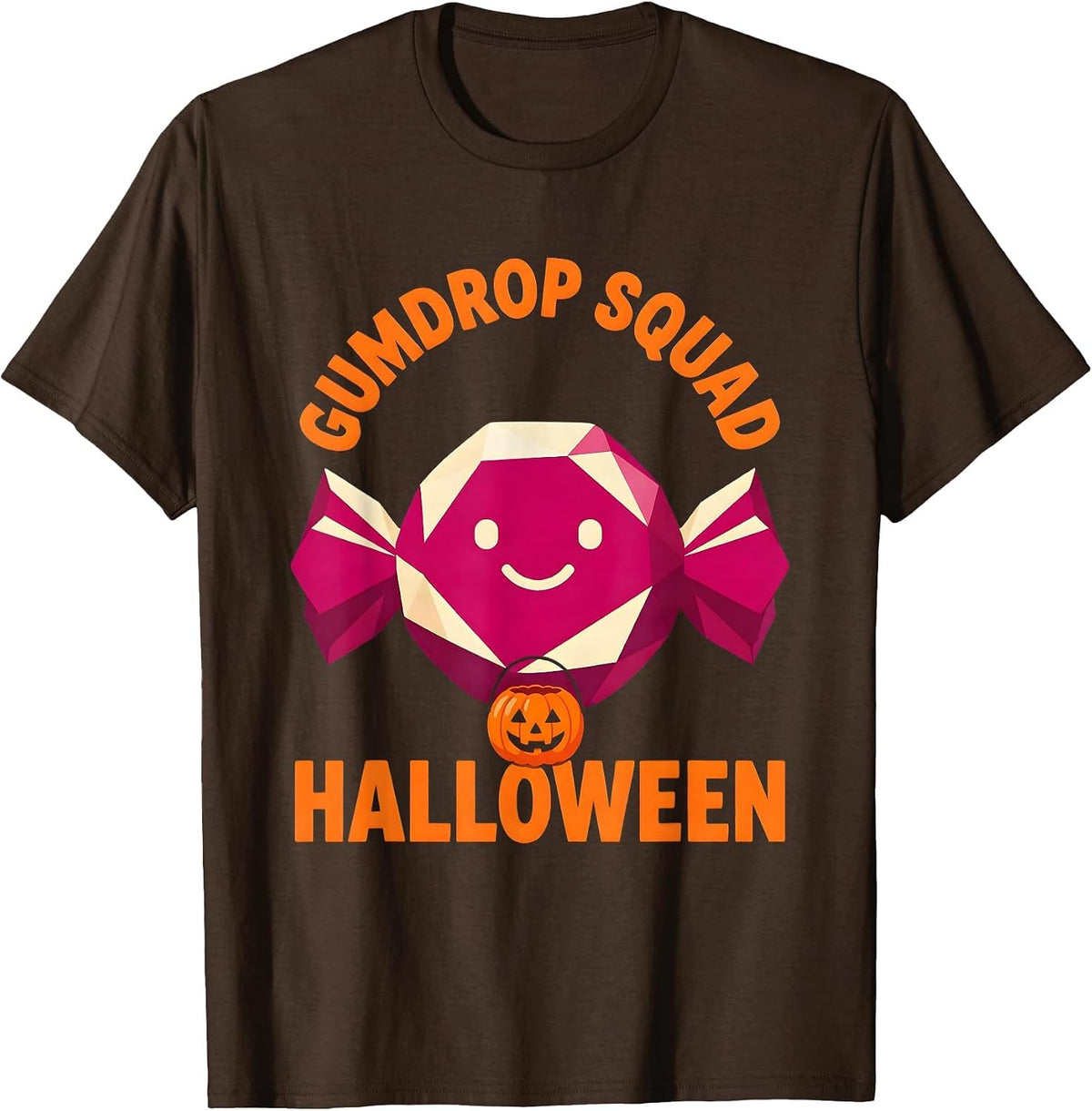 Men's Gumdrop Squad Halloween Costume Candy-Themed Group Humor T-Shirt - Brown