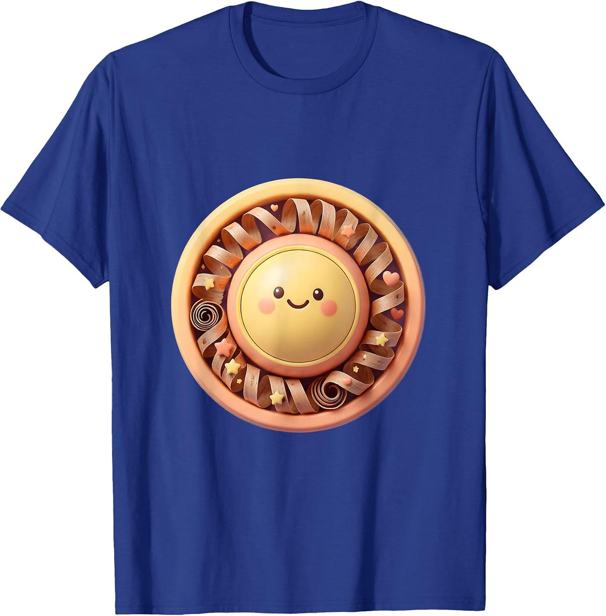 First Grade Pencil Sharpener Curling Shavings Art T-Shirt - Royal Blue
