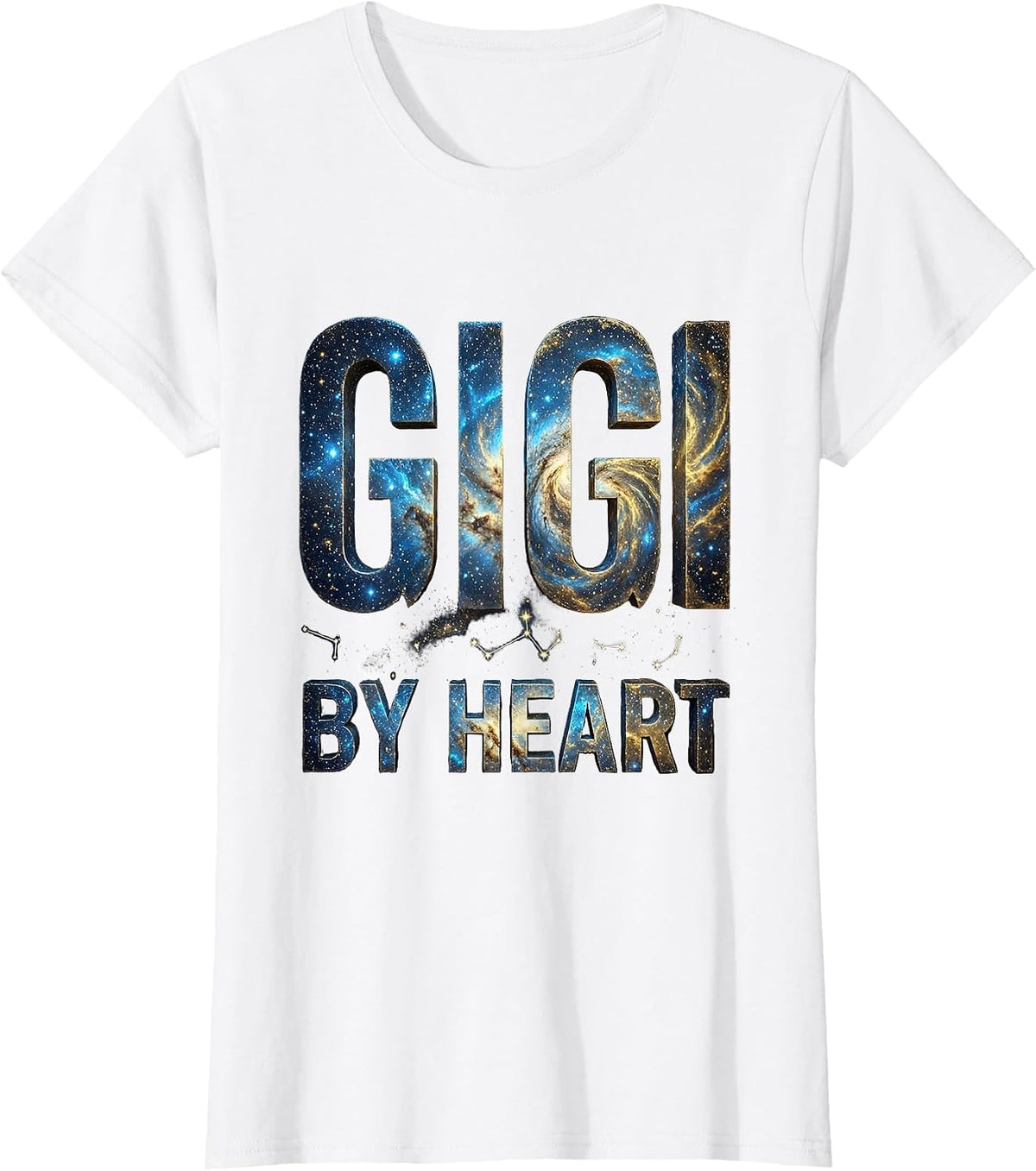 Gigi By Heart Grandma Love Design T-Shirt - White