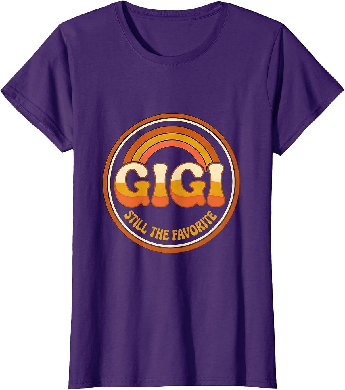 Women's Gigi Still The Favorite Retro 70s Grandma Humor Gift T-Shirt - Purple