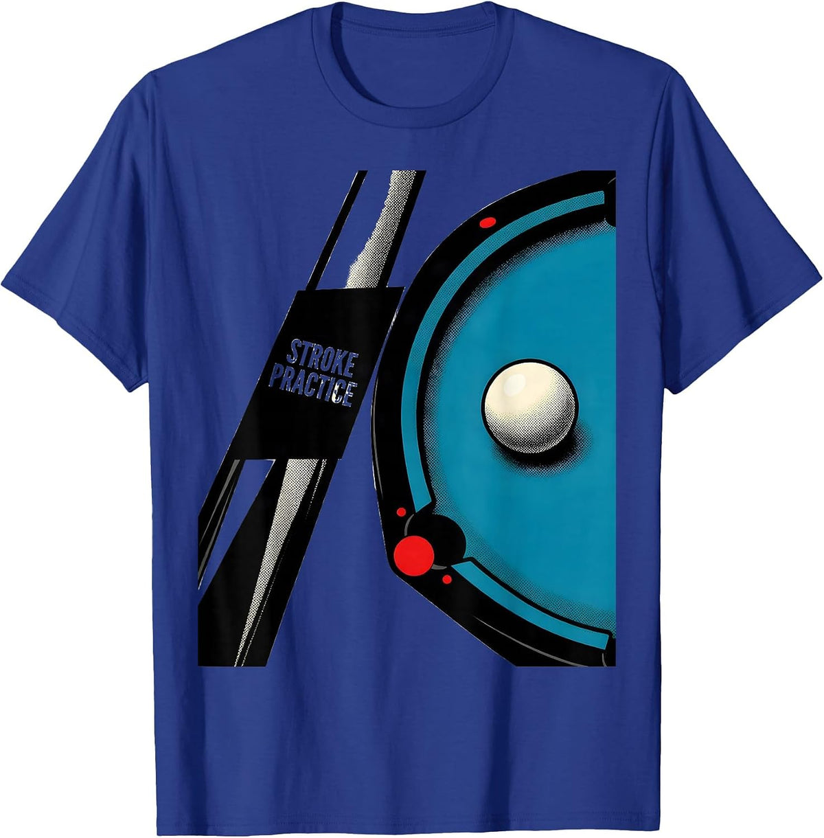 Stroke Practice Funny Billiards Player Gift For Grandpa Dad T-Shirt - Royal Blue