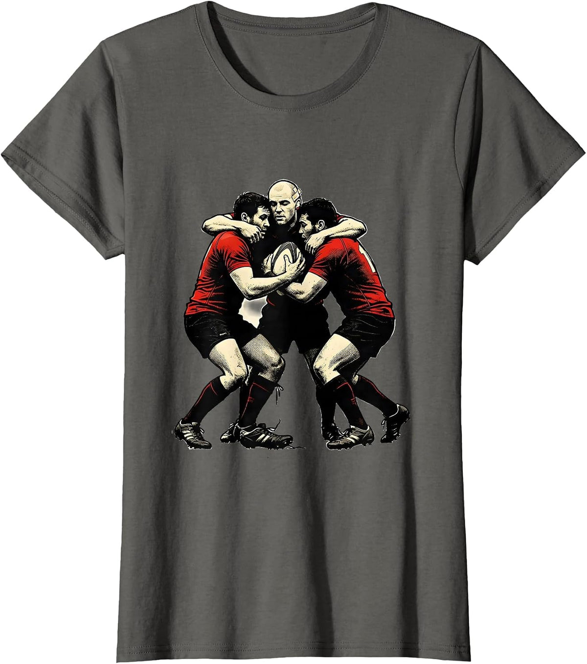 Women's Rugby Maul Sign Painter Showcard Funny Player Gift T-Shirt - Asphalt Grey