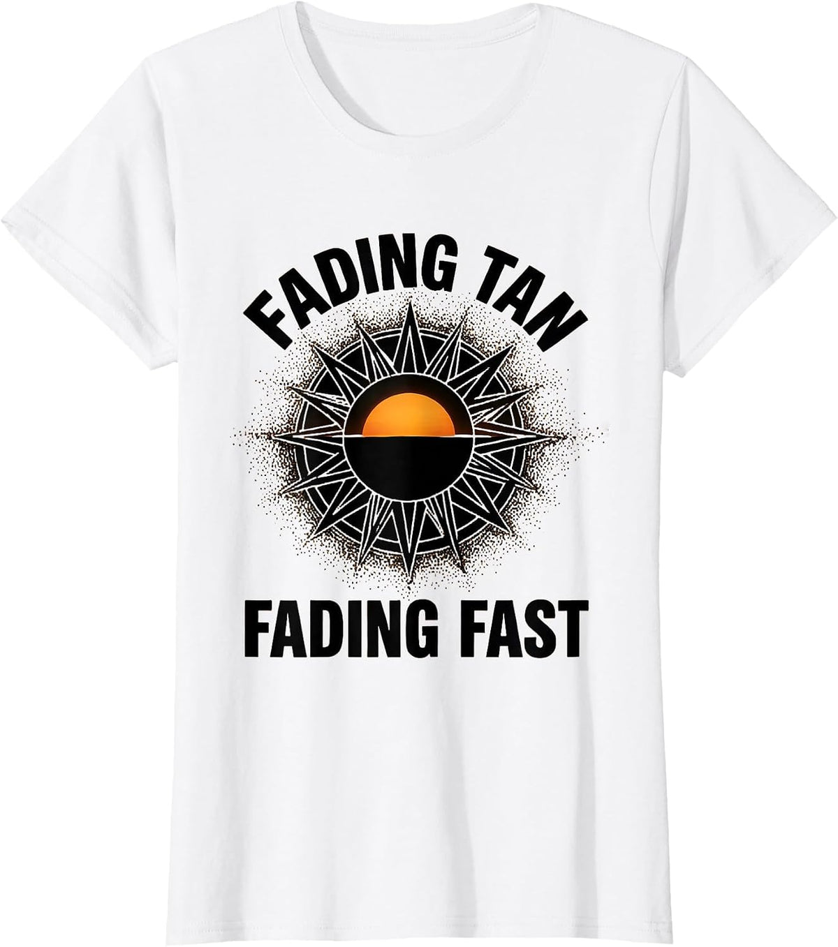 Fading Tan Fading Fast Late Summer Design T-Shirt - White
