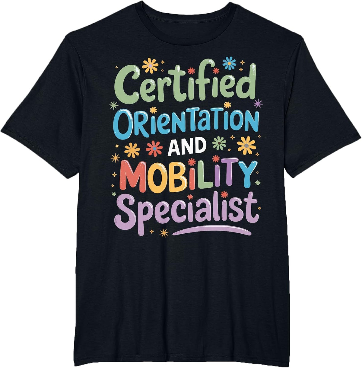 Certified Orientation and Mobility Specialist T-Shirt - Black