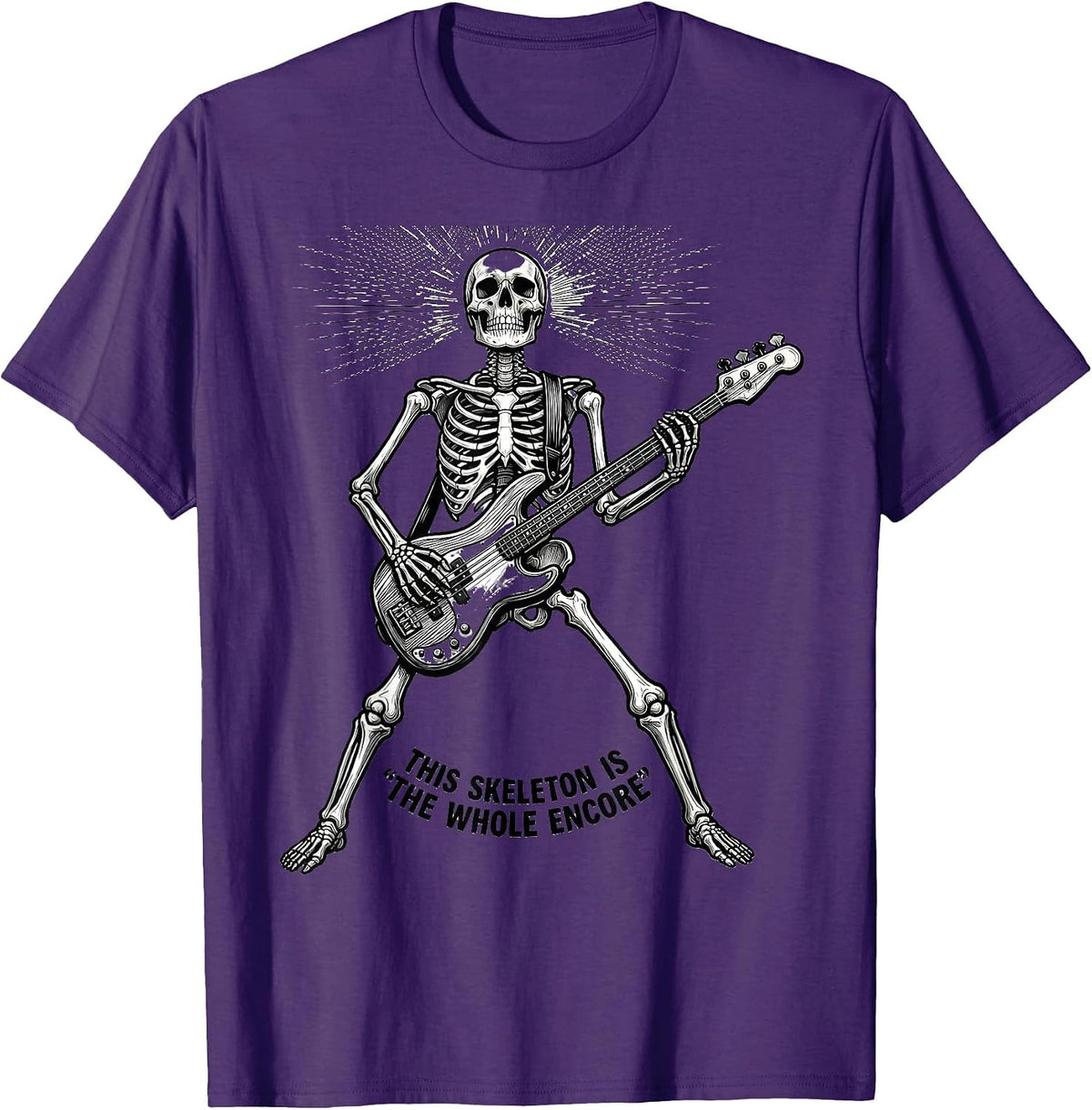 Men's This Skeleton Is The Whole Encore Punk Rock Skeleton Skull T-Shirt - Purple