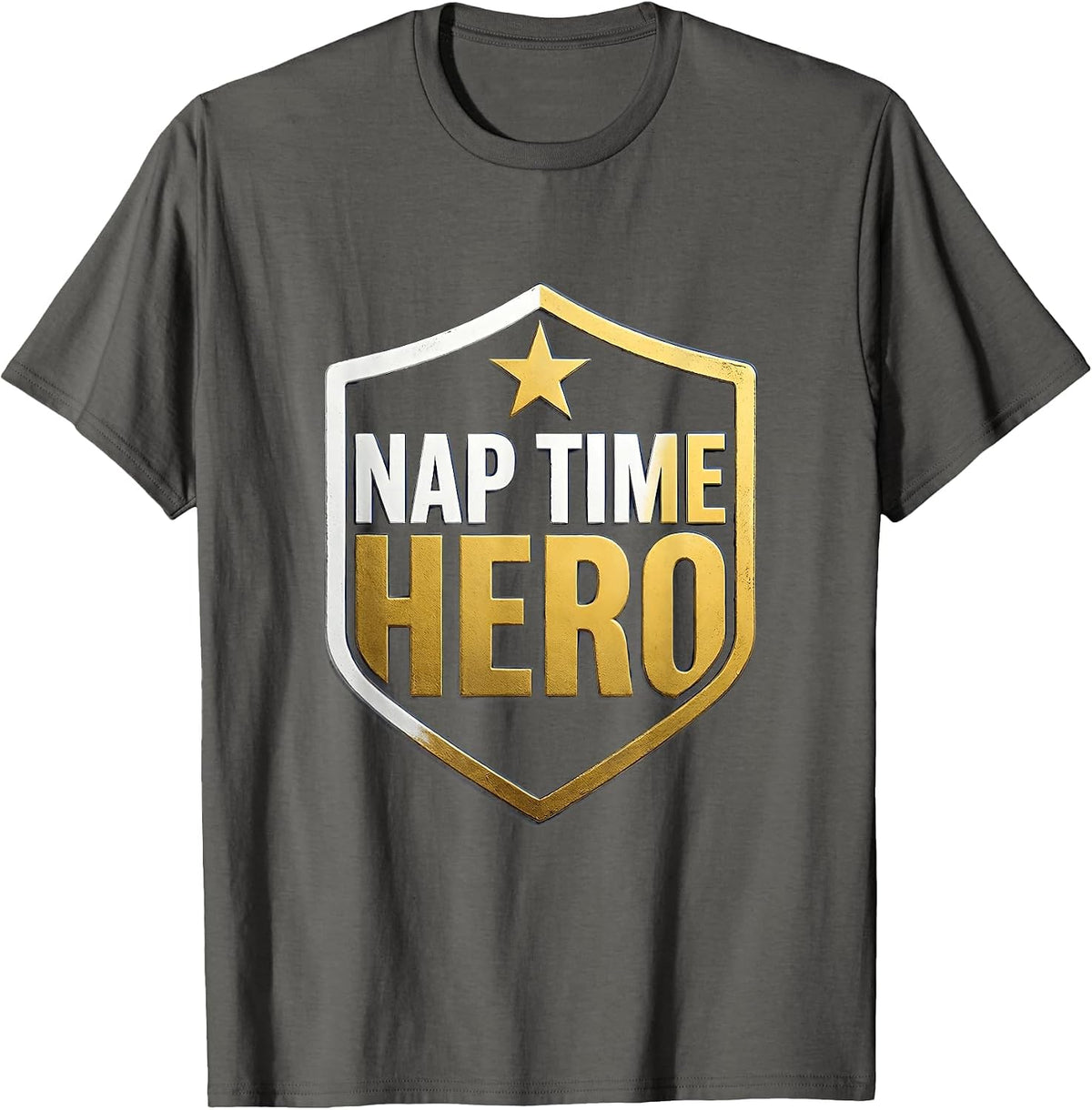Nap Time Hero Preschool Teacher Design T-Shirt - Asphalt Grey