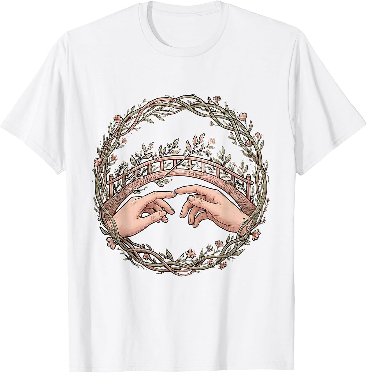 Men's Suicide Prevention Awareness Bridge Building Graphic T-Shirt - White
