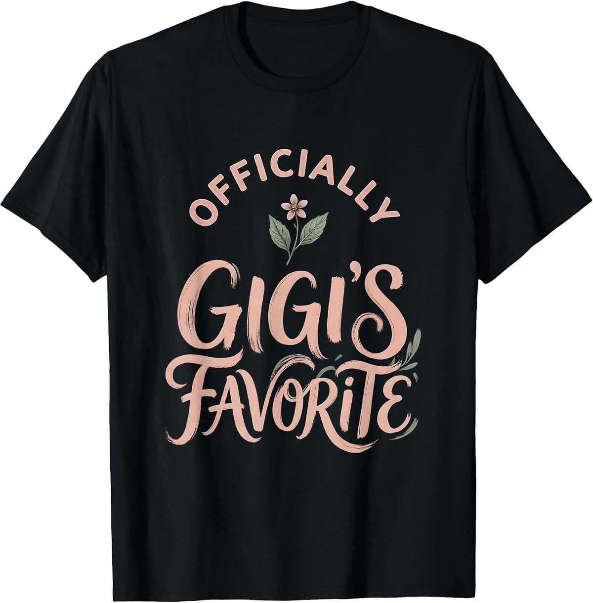 Men's Officially Gigi's Favorite Boho Typography Grandma Gift T-Shirt - Black